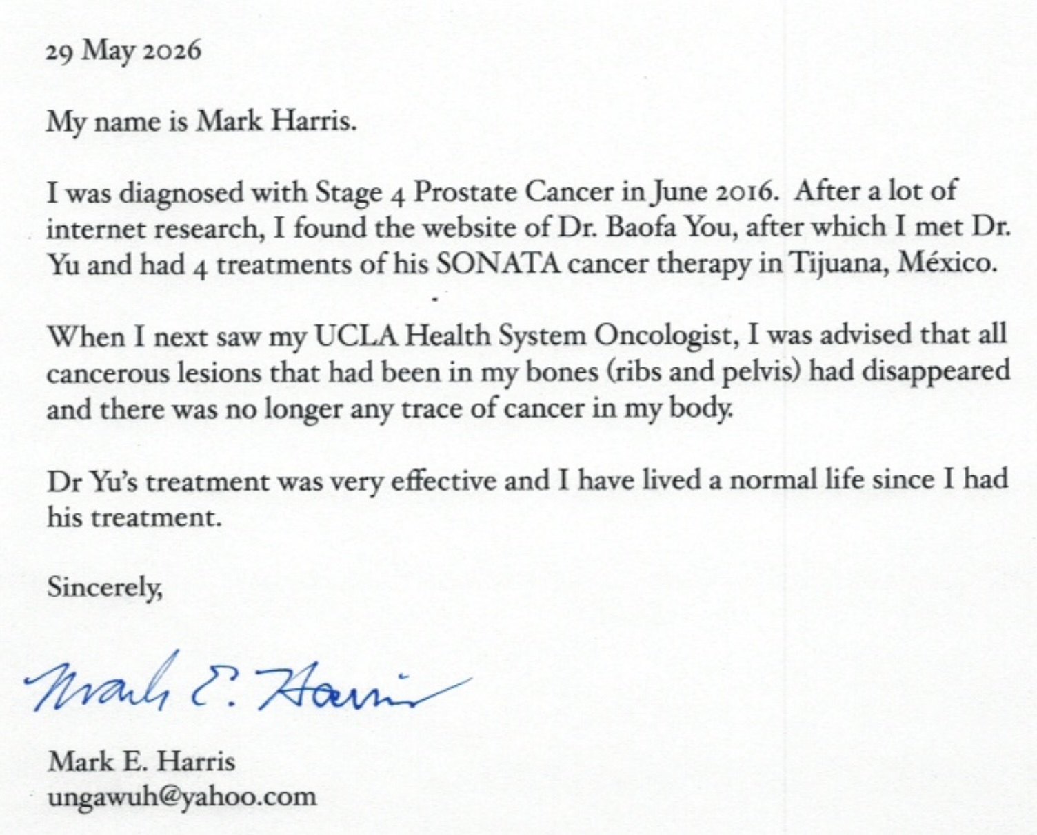 Mark Harris Testimonial